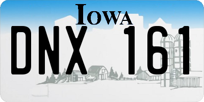IA license plate DNX161