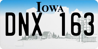IA license plate DNX163