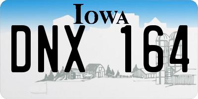 IA license plate DNX164