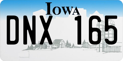 IA license plate DNX165