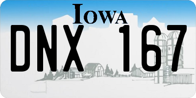IA license plate DNX167
