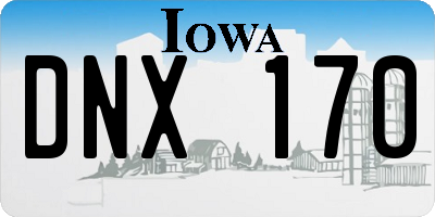 IA license plate DNX170