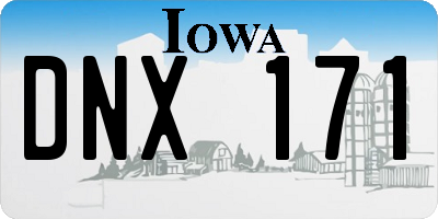 IA license plate DNX171