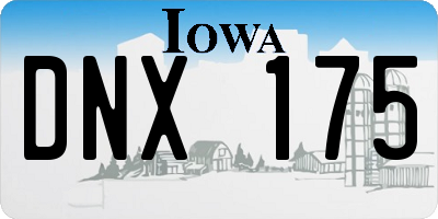 IA license plate DNX175