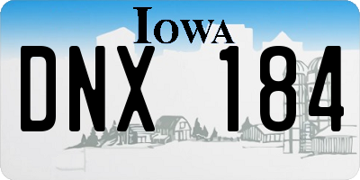 IA license plate DNX184