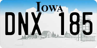 IA license plate DNX185