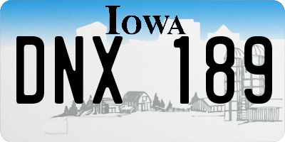 IA license plate DNX189