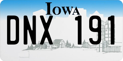 IA license plate DNX191