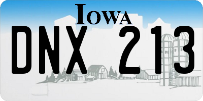IA license plate DNX213
