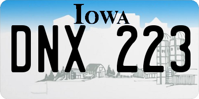 IA license plate DNX223