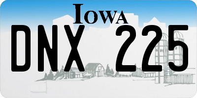 IA license plate DNX225