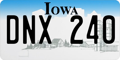 IA license plate DNX240