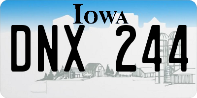 IA license plate DNX244