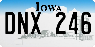 IA license plate DNX246
