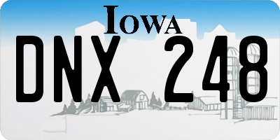 IA license plate DNX248