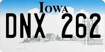 IA license plate DNX262