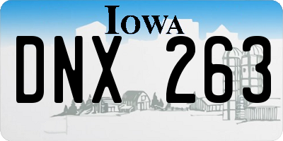 IA license plate DNX263