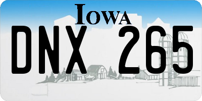 IA license plate DNX265