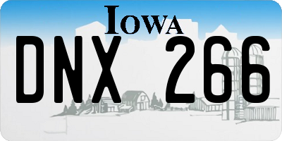 IA license plate DNX266