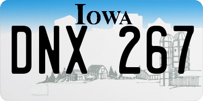 IA license plate DNX267