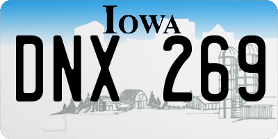 IA license plate DNX269