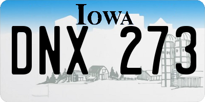 IA license plate DNX273