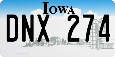 IA license plate DNX274