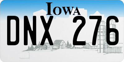 IA license plate DNX276