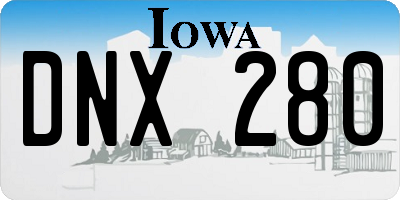 IA license plate DNX280