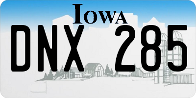 IA license plate DNX285