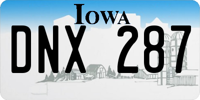 IA license plate DNX287