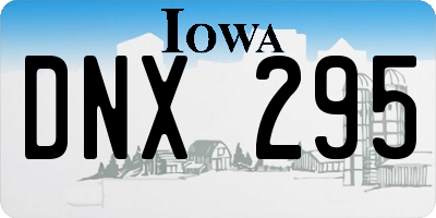 IA license plate DNX295
