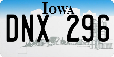 IA license plate DNX296