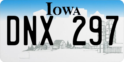 IA license plate DNX297