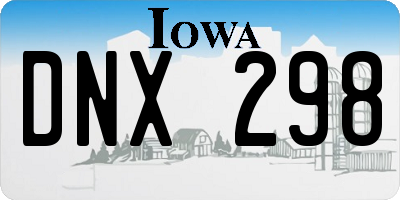 IA license plate DNX298