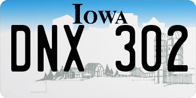 IA license plate DNX302