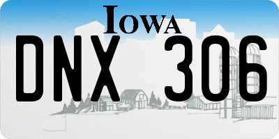 IA license plate DNX306
