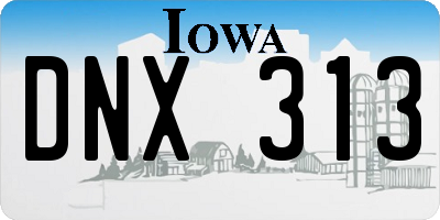IA license plate DNX313
