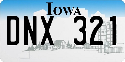 IA license plate DNX321