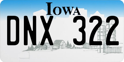 IA license plate DNX322