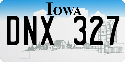 IA license plate DNX327