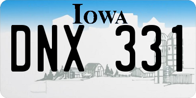 IA license plate DNX331