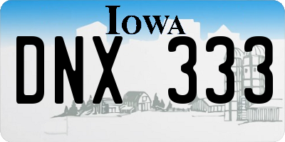 IA license plate DNX333