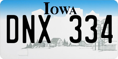 IA license plate DNX334