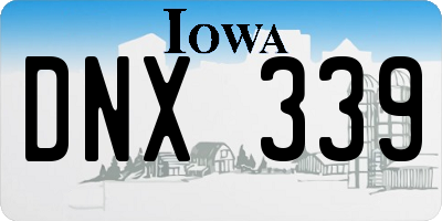 IA license plate DNX339