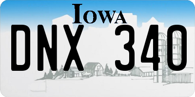 IA license plate DNX340