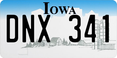 IA license plate DNX341