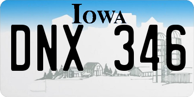 IA license plate DNX346