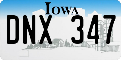 IA license plate DNX347