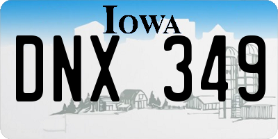 IA license plate DNX349